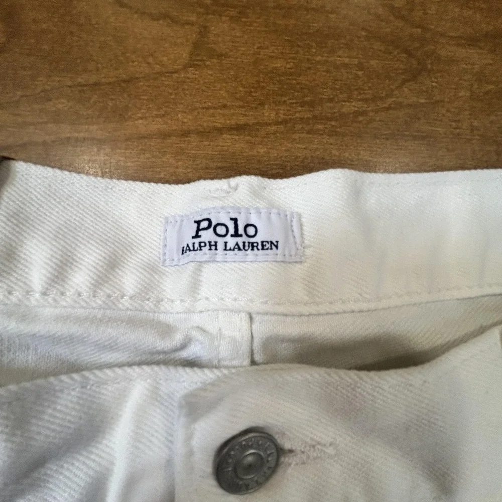 Polo Ralph Lauren Shorts Mens 40 White Vintage Classic Fit Denim 9 Inseam NWT